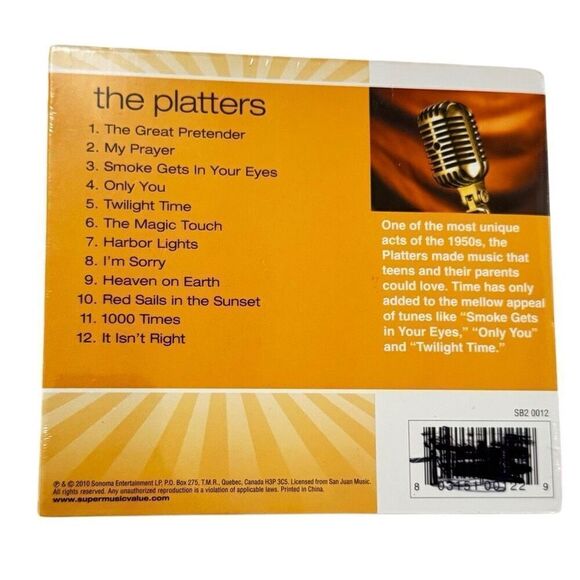 The Platters [Digipak] by The Platters (CD, Sep-2010, Sonoma) New / Sealed - Picture 2 of 2